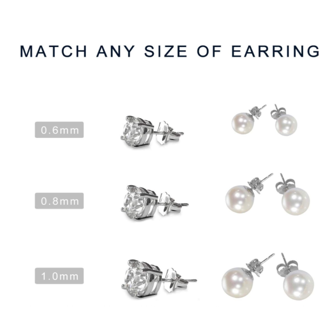 30PCS 925 Sterling Silver Earring Backs Replacement Secure Locking Ear Nuts Jewe