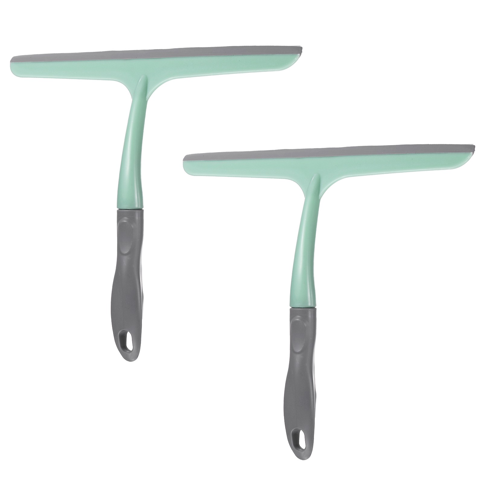 2 Pack 10 Inch Shower Squeegee for Glass Doors & Mirror, Green