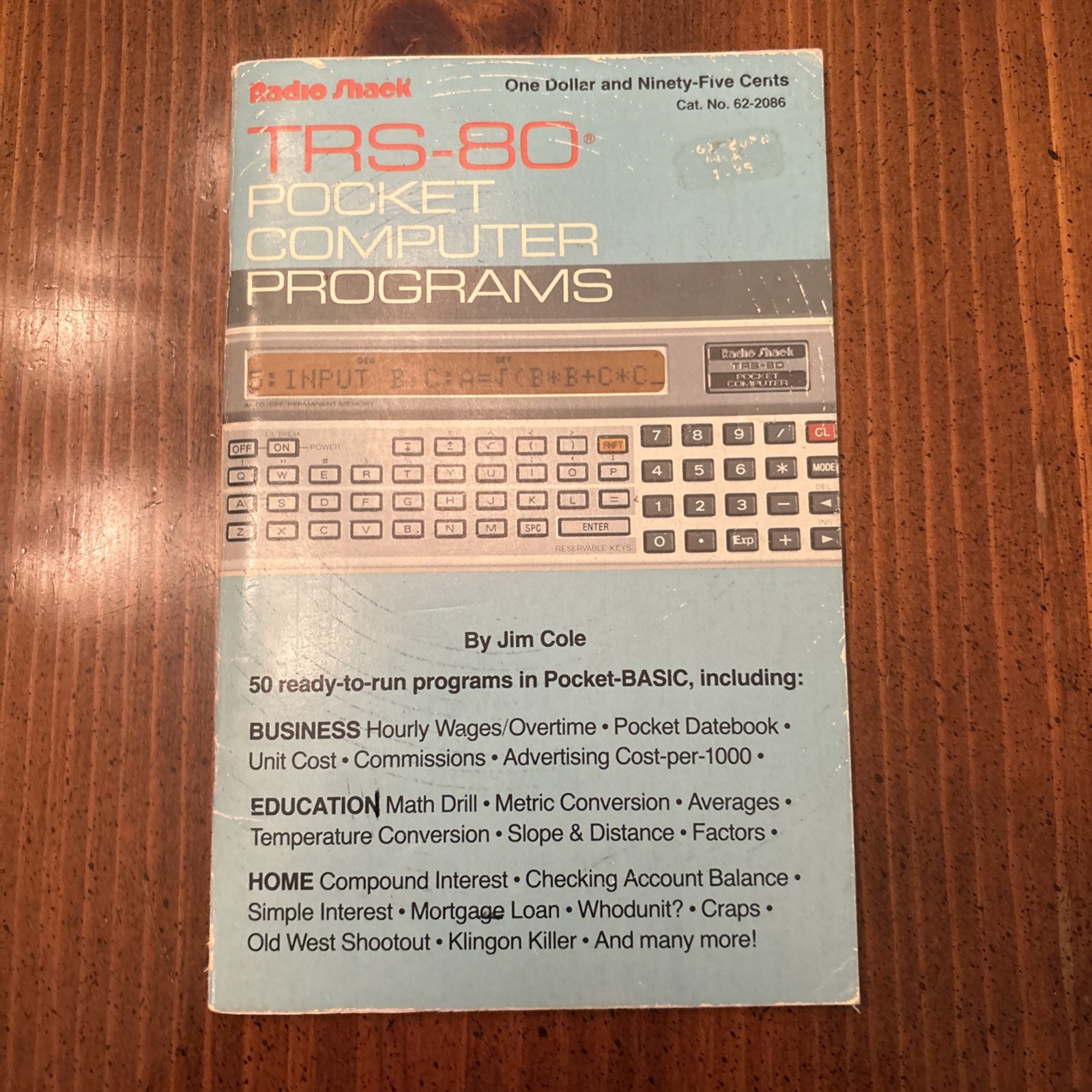 Radio Shack TRS-80 Pocket Computer Programs Booklet Cat No 62-2086 Vintage