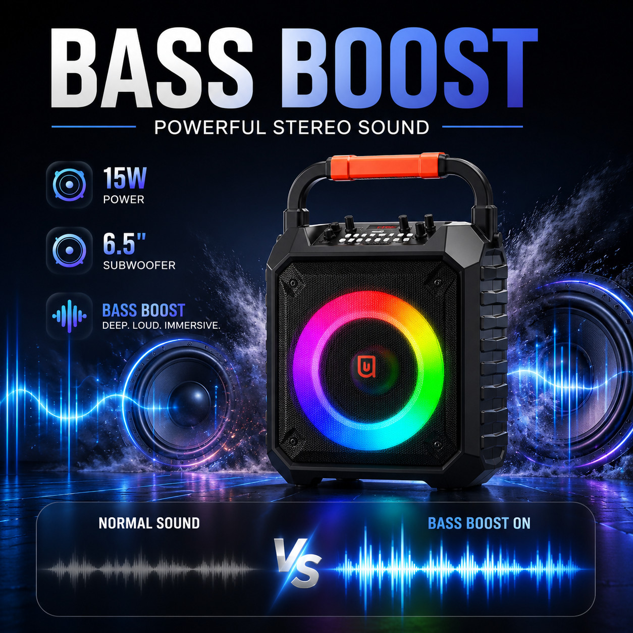 Ultimate Karaoke Machine with 2 Wireless Microphones & Bluetooth Connectivity