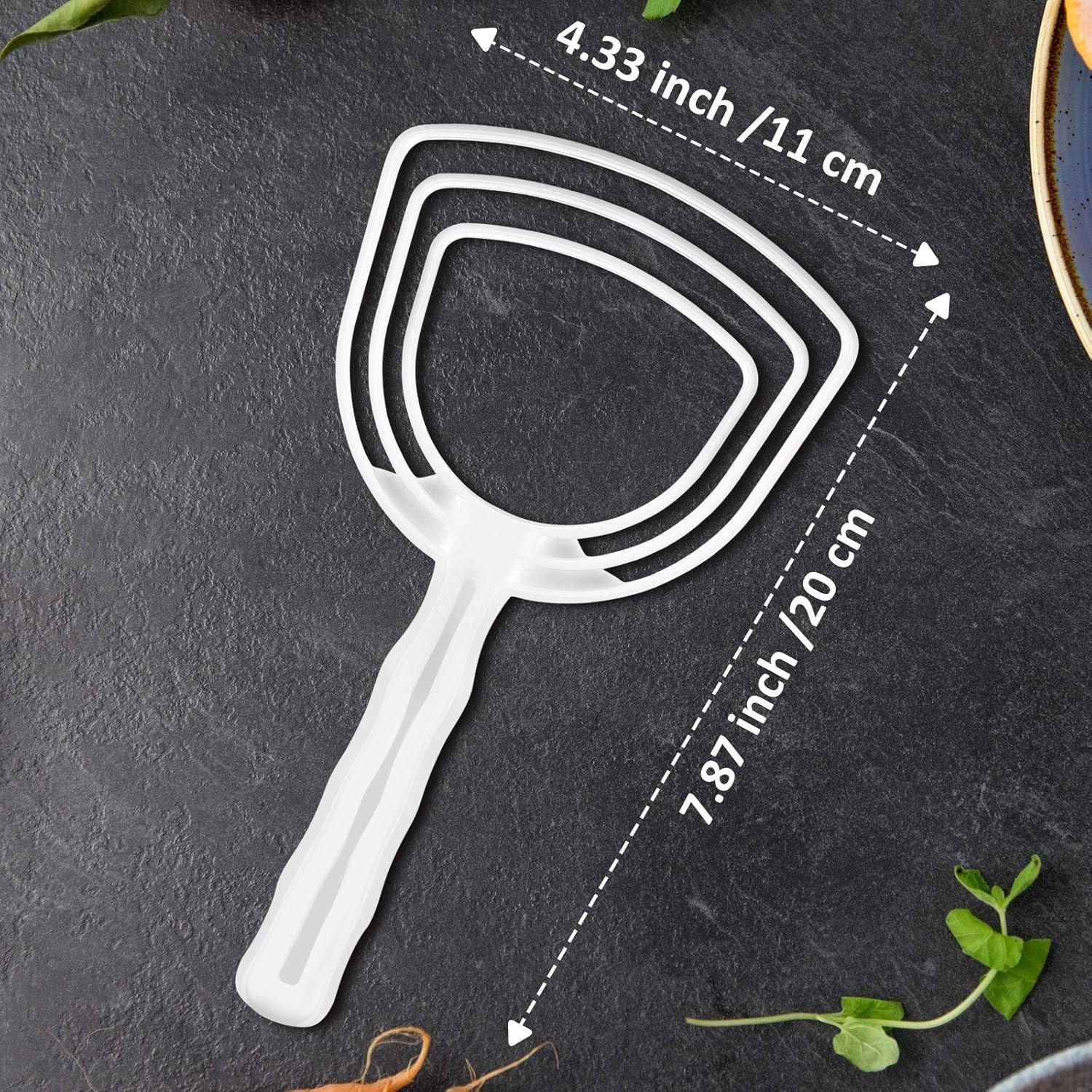 4 Pieces Meat Scraper Bone Dust Scraper Bone Scraper White Poly Scraper