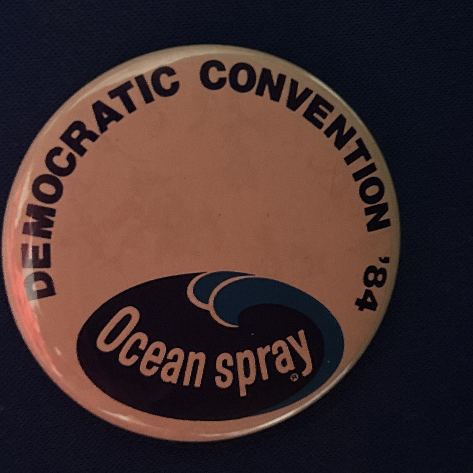Democratic Convention’84 Ocean Spray 2 1/4” pinback button pin