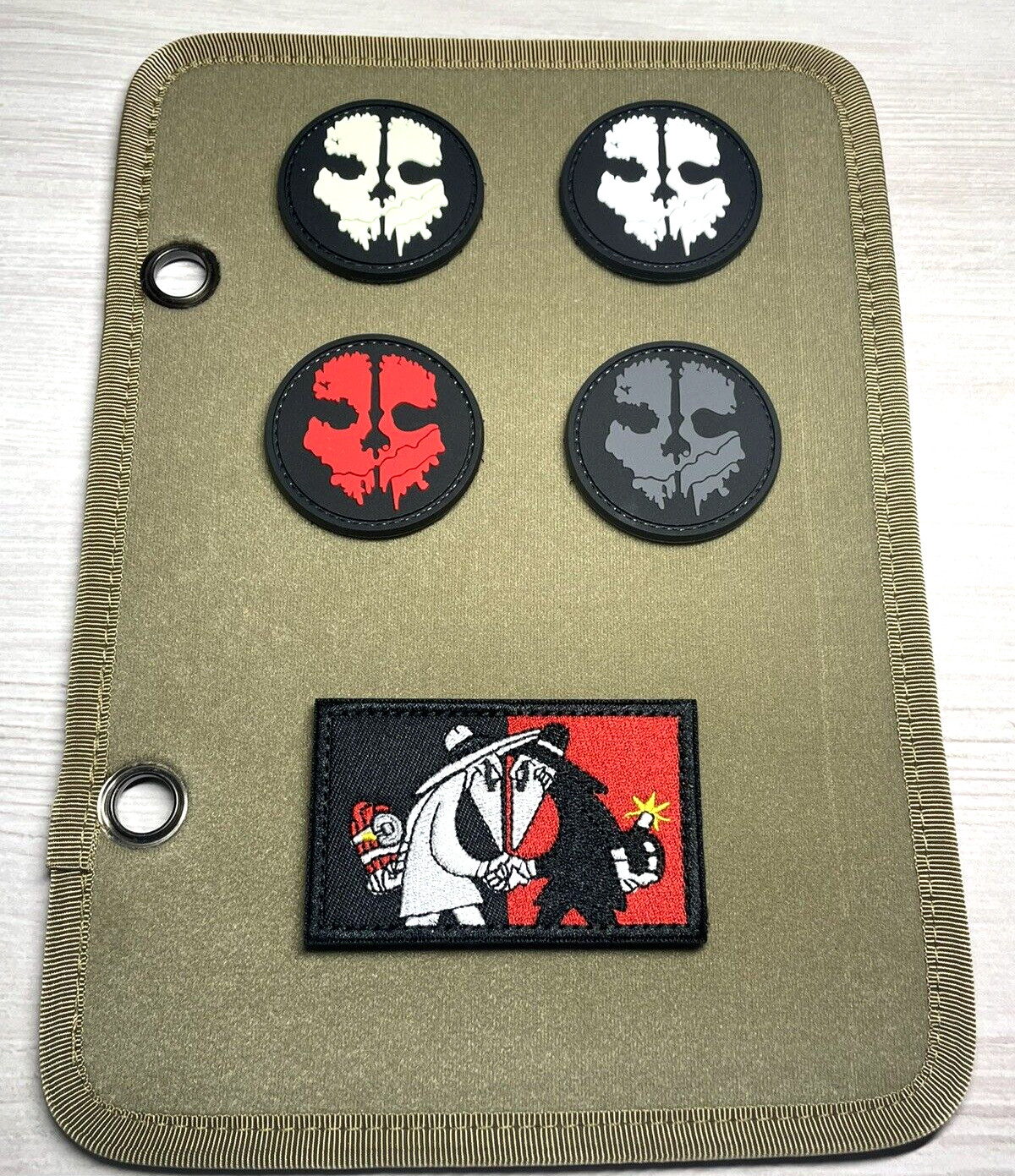 PVC Tactical Patch - Grey Ghost Skull Call of Duty Patch - Morale Gun Patch