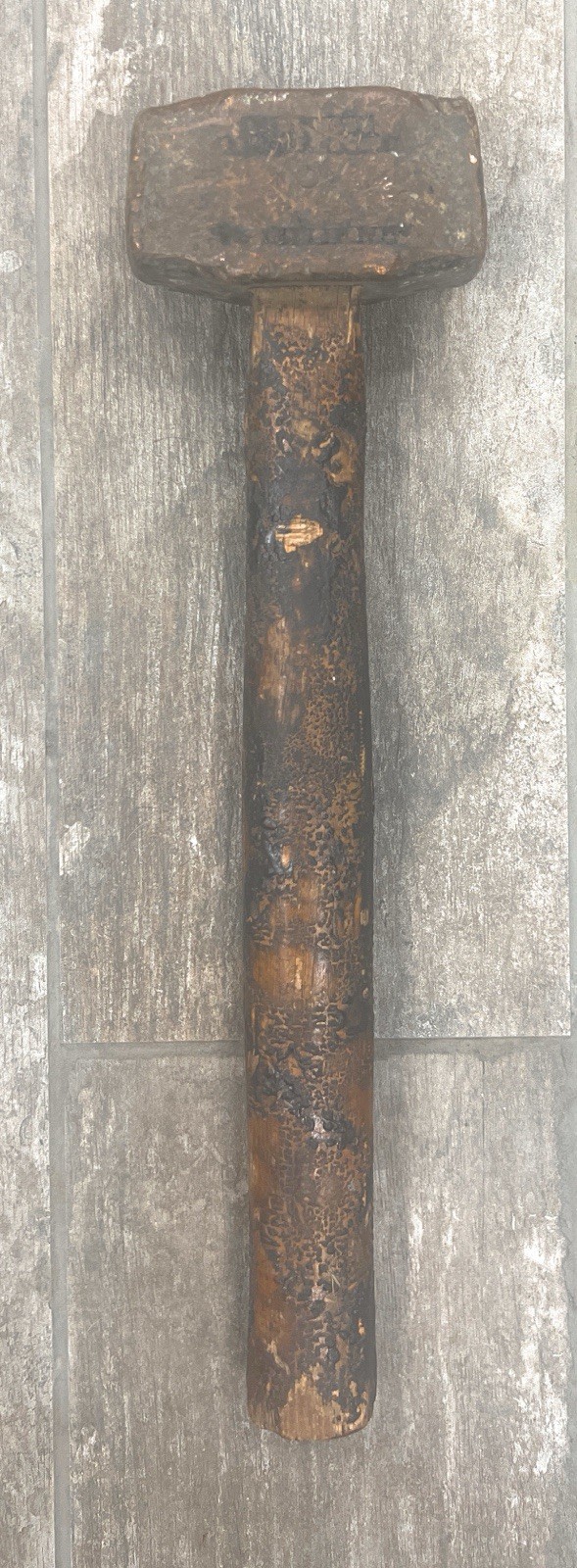 Vintage / Antique Copper Hammer 3 1/2 Pound COLLECTIBLE WOOD HANDLE Anti Spark