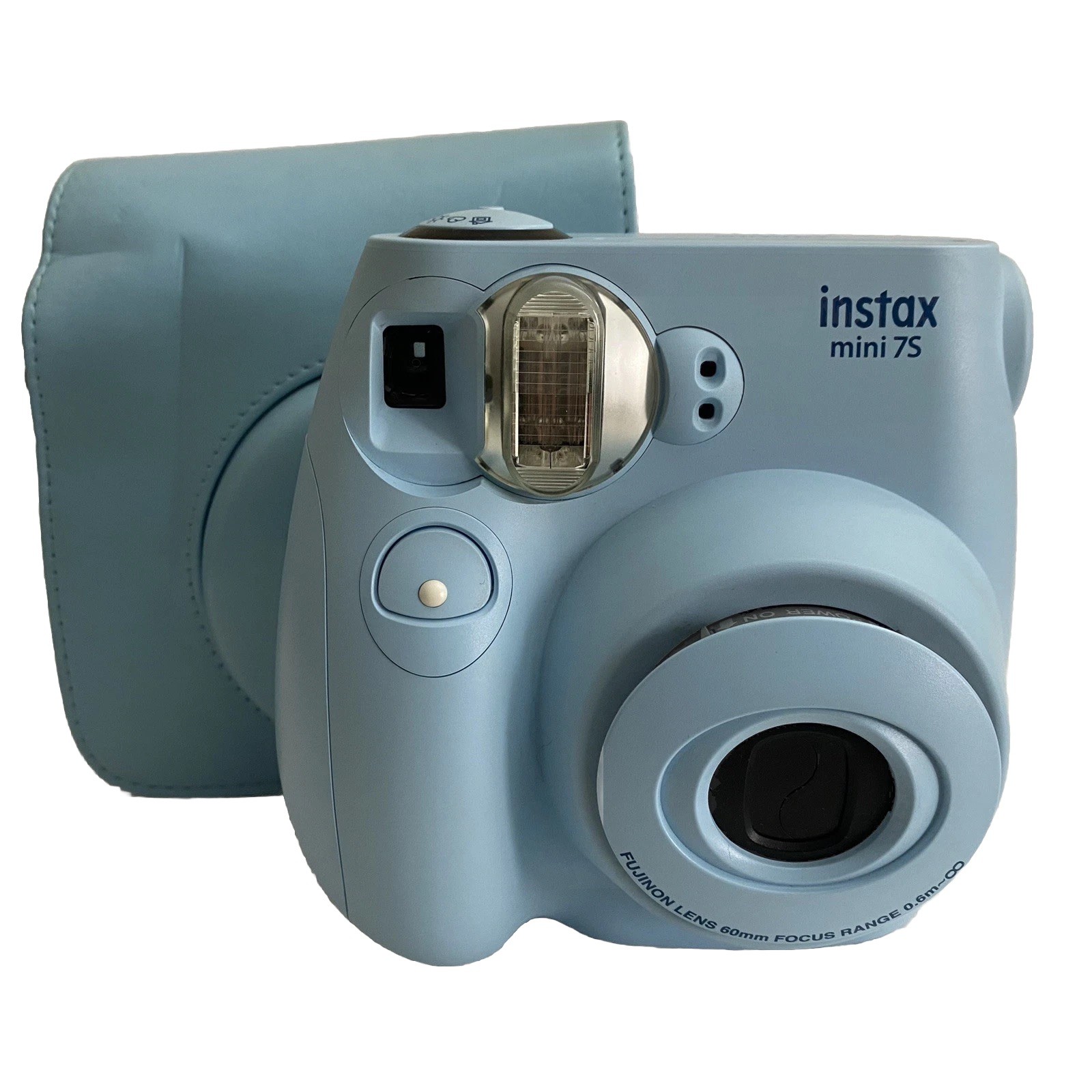 Fujifilm Instax Mini 7S Blue 60mm Lens Built-In Flash Instant Camera TESTED