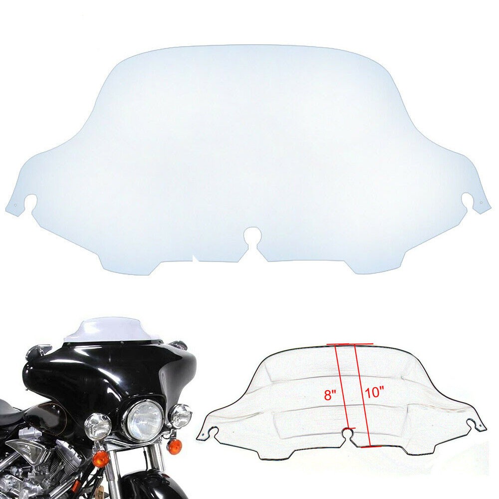 8" Clear Windscreen Windshield For Harley Electra Glide Ultra Classic 1996-2013