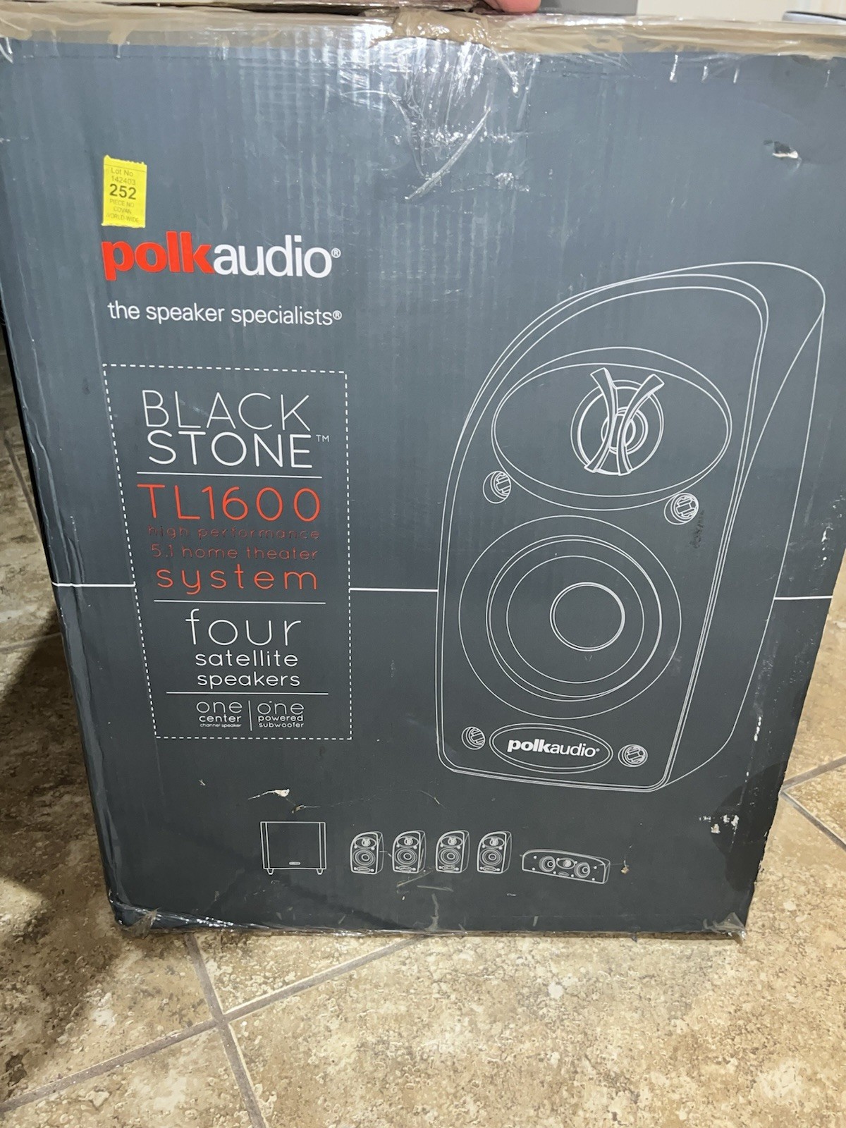 Polk Audio Blackstone TL1600 5.1 Channel Home Theater Speaker System, Black