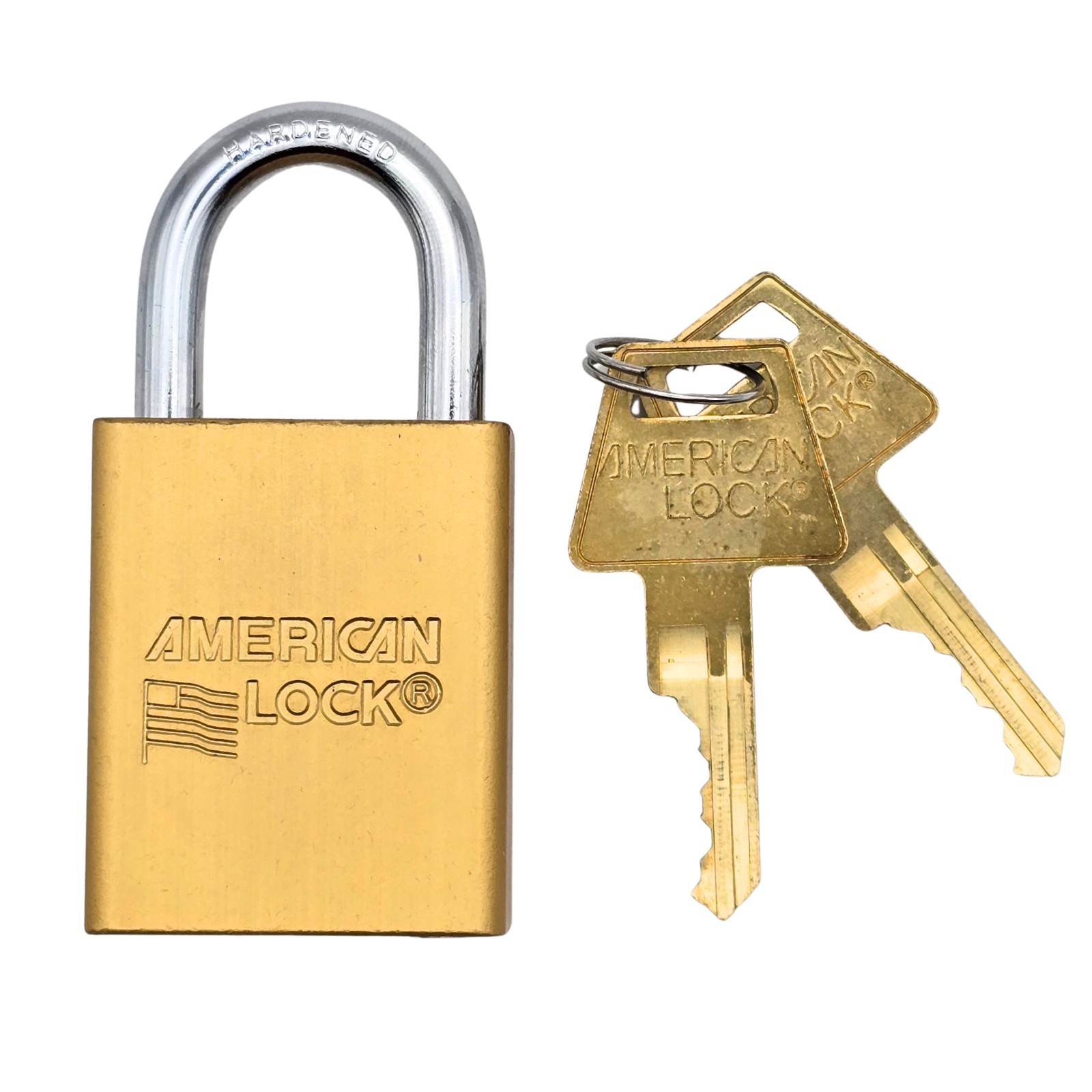 American Lock A1105YLW Yellow Anodized Aluminum Safety Padlock w/ Keys