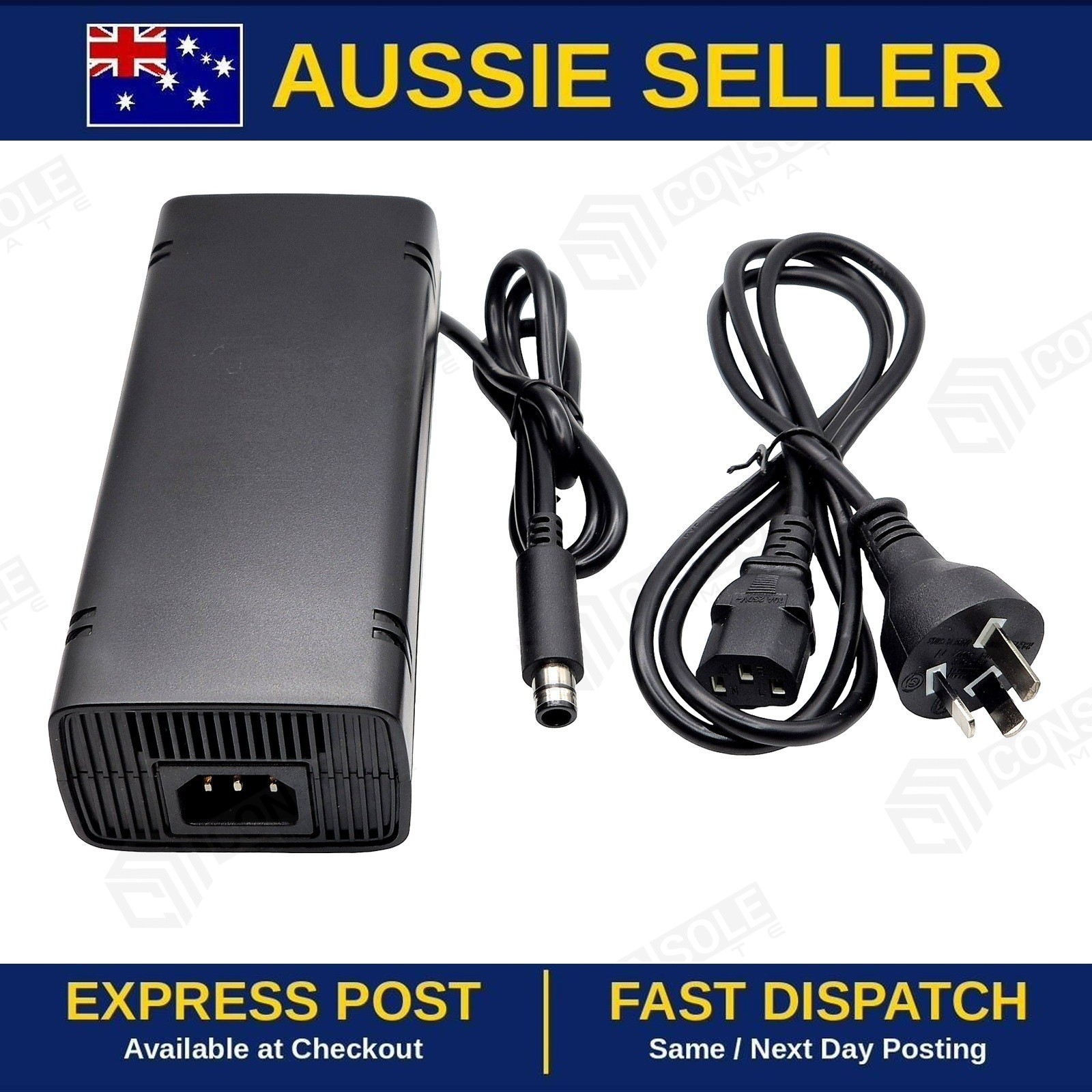 Xbox 360 E Console Replacement AC Power Supply Adapter | AU 3-Pin Plug | New
