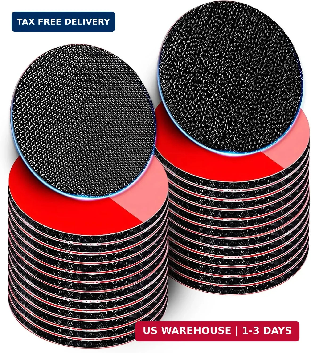 24 Sets Heavy Duty Hook and Loop Tape Strips with Super Adhesive, Heat Resistant