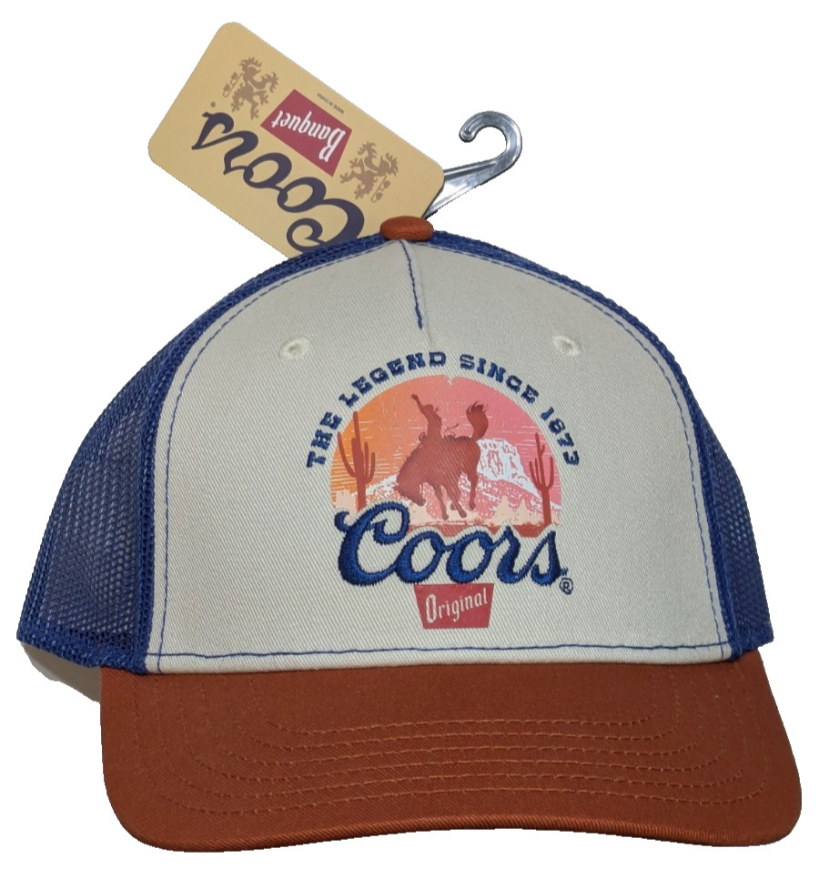 Coors Banquet Trucker Hat Coors Western Sunset Desert Horse Adjustable - NEW