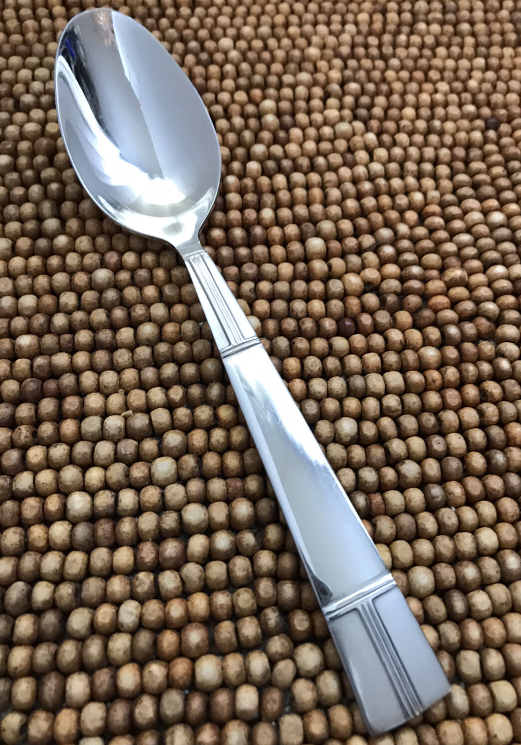 Towle Living Stainless Frost Glossy Bands TWS515 PLACE SOUP SPOON 7 3/8”