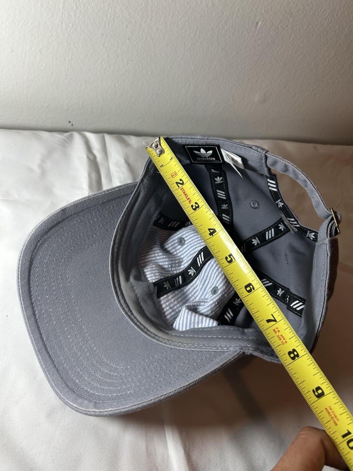 Adidas Gray Baseball Cap With White Logo