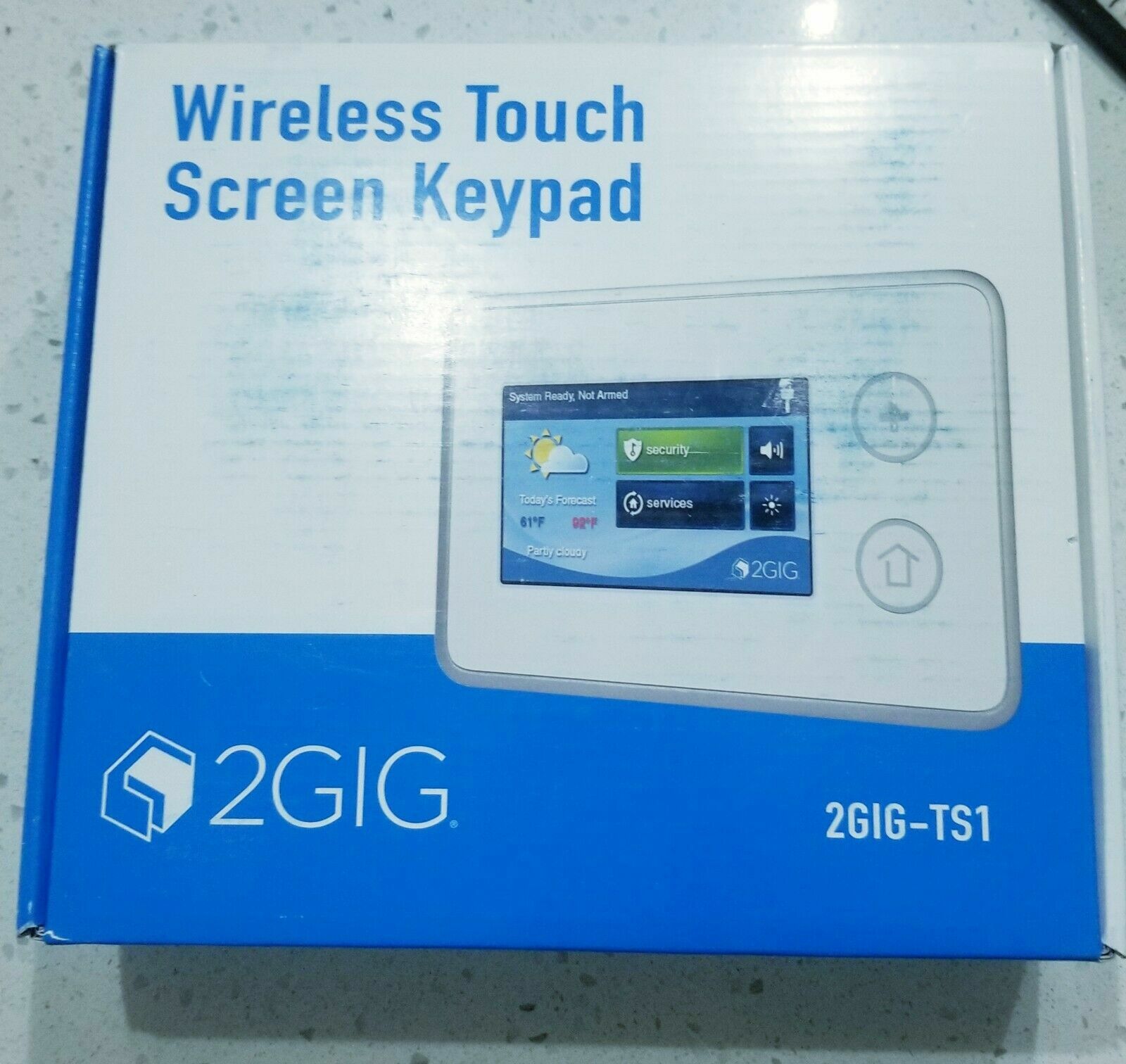 2GIG-TS1-E TS1 WIRELESS TOUCH SCREEN SECONDARY KEYPAD, WALL MOUNTED