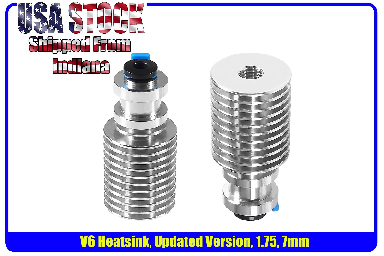 V6 HeatSink - Hotend Cooling - Short 1.75, Bowden for V6 Hotend 3D Printer