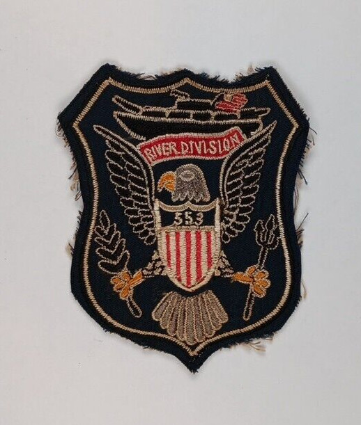 US Navy PBR RIVER DIVISION 553 Mekong Delta Vietnam War Patch Black