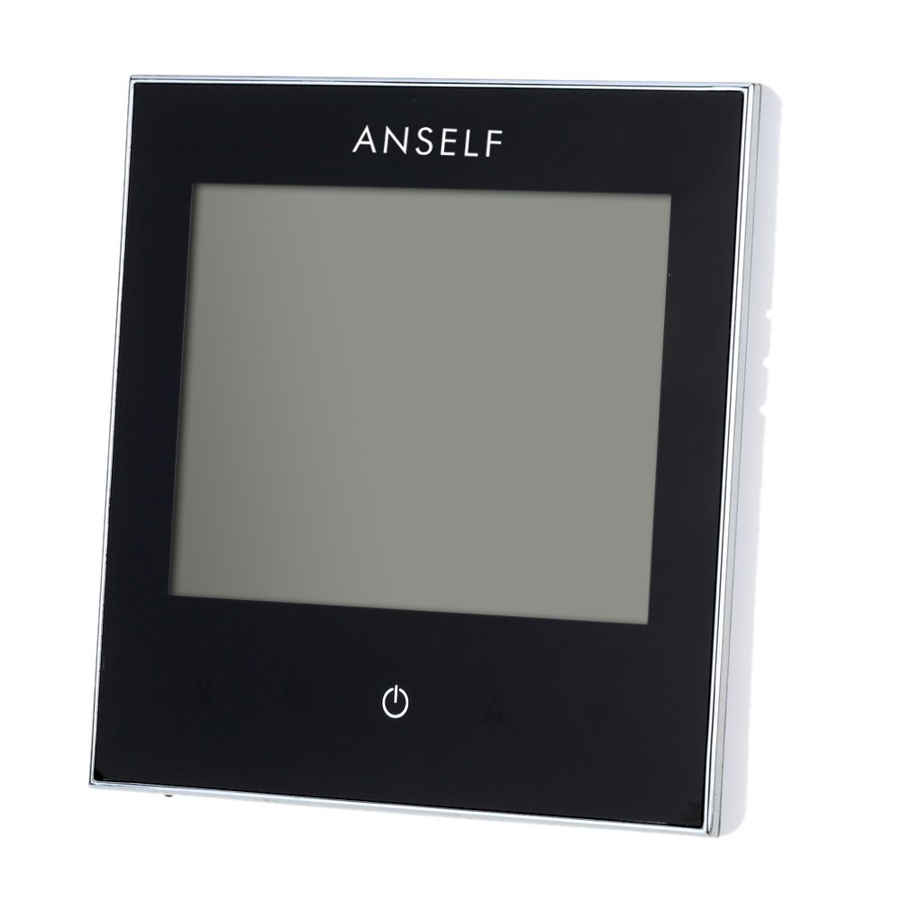 ANSELF WiFi Programmable Thermostat  Radiant Floor Heating 220V Black Plate