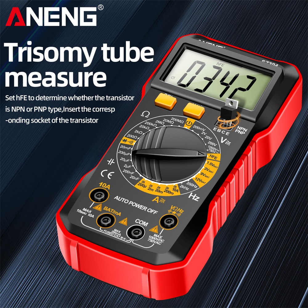 Digital Multimeter LCD Voltmeter Ammeter Ohmmeter Volt AC DC Tester Lead Meter..
