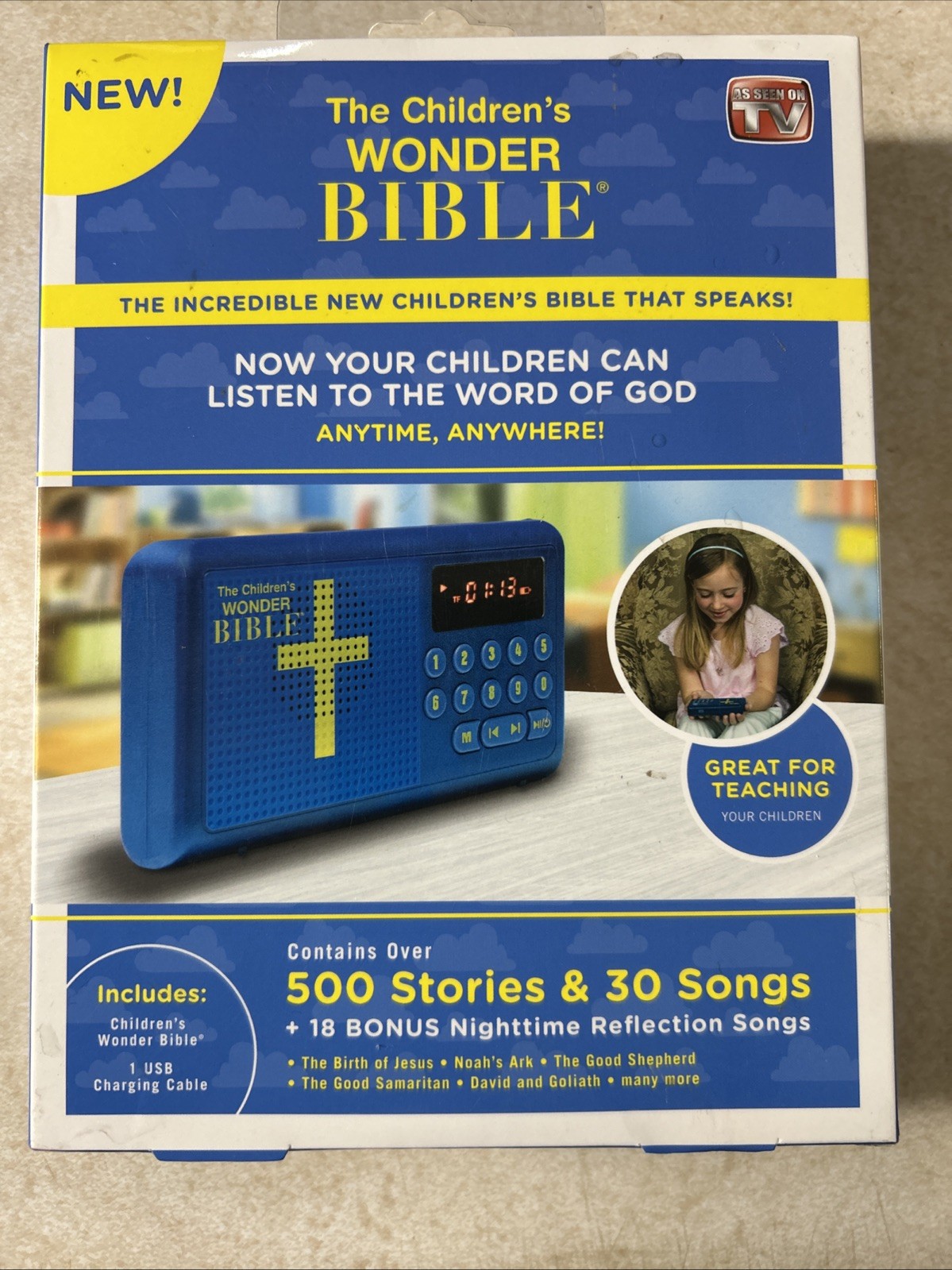 Brand New~ The Children’s Wonder Bible 500 Stories 30 Songs 18 Nighttime Songs