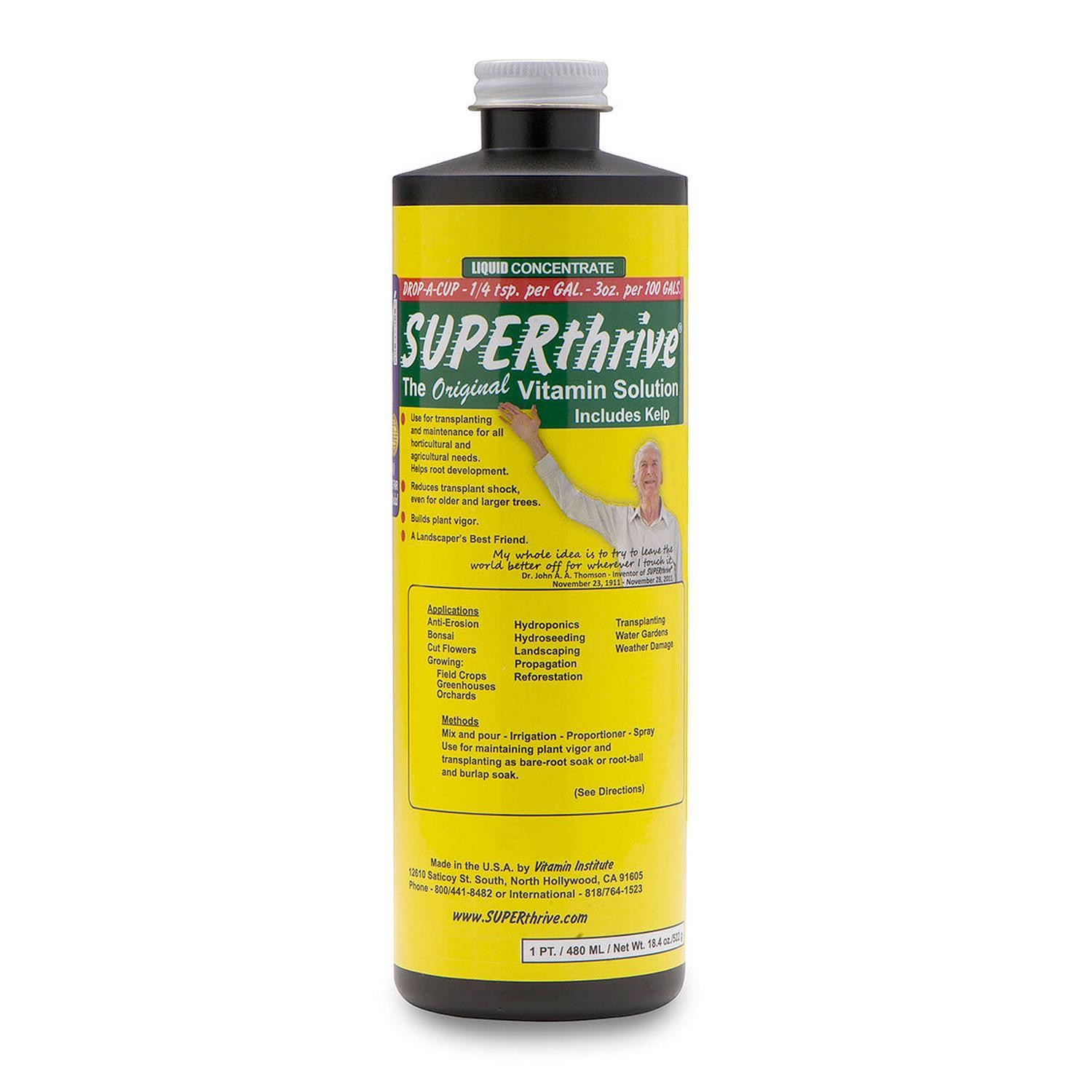 Superthrive STPINT-12 Liquid Concentrated Vitamin Solution Plant Nutrients 1 pt.