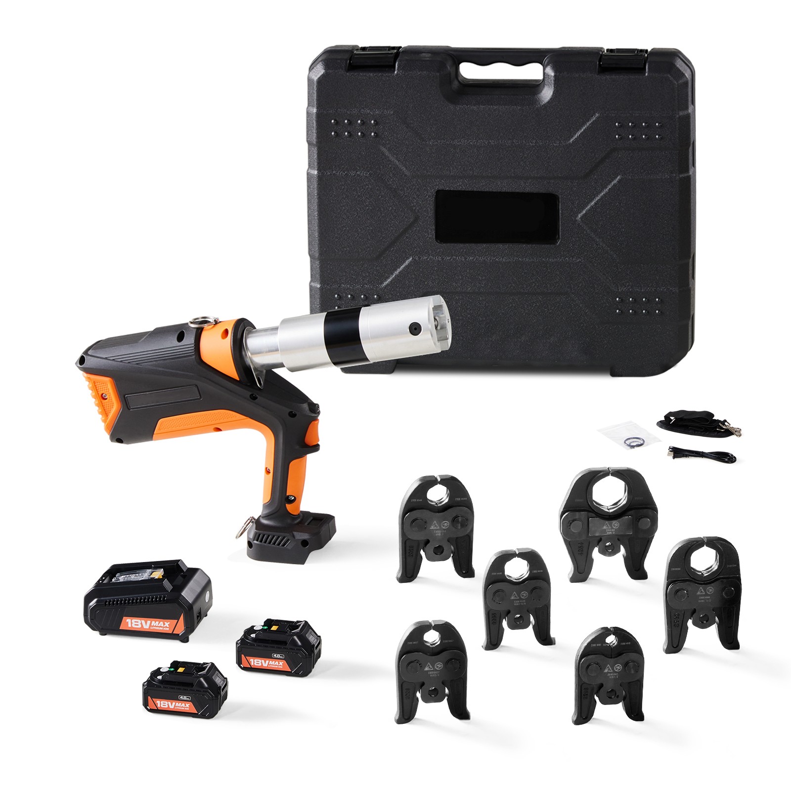 Uimoso 18V Cordless Press Tool with Rotating Head & 6 Press Jaws