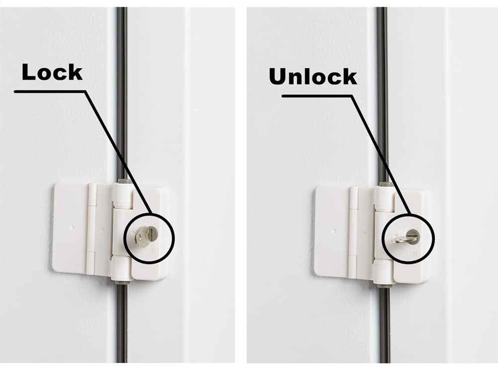 1 Pack Refrigerator Door Locks Double Button Adhesive Fridge Lock with Keys, ...