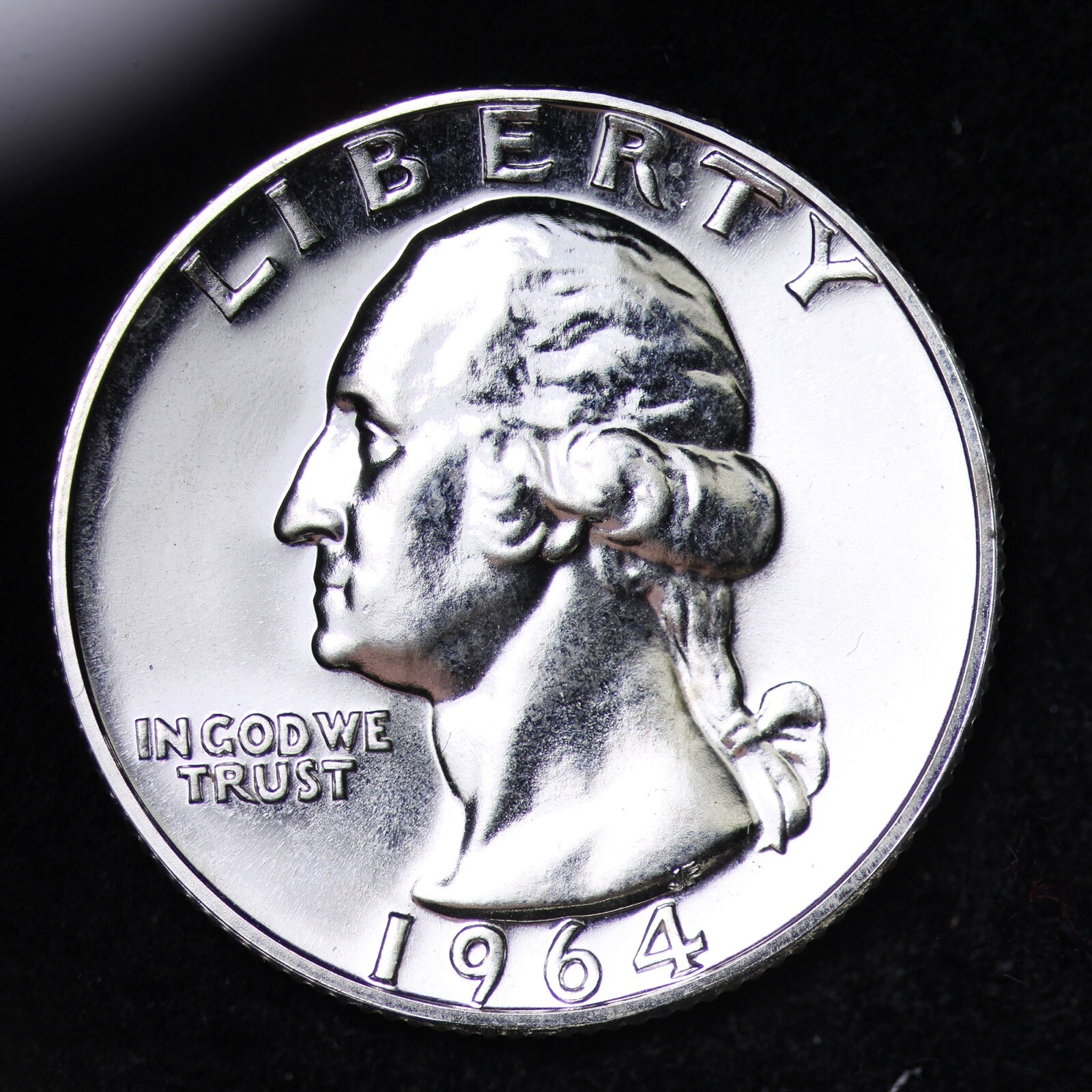 1964 PROOF Silver Washington Silver Quarter B032 RH