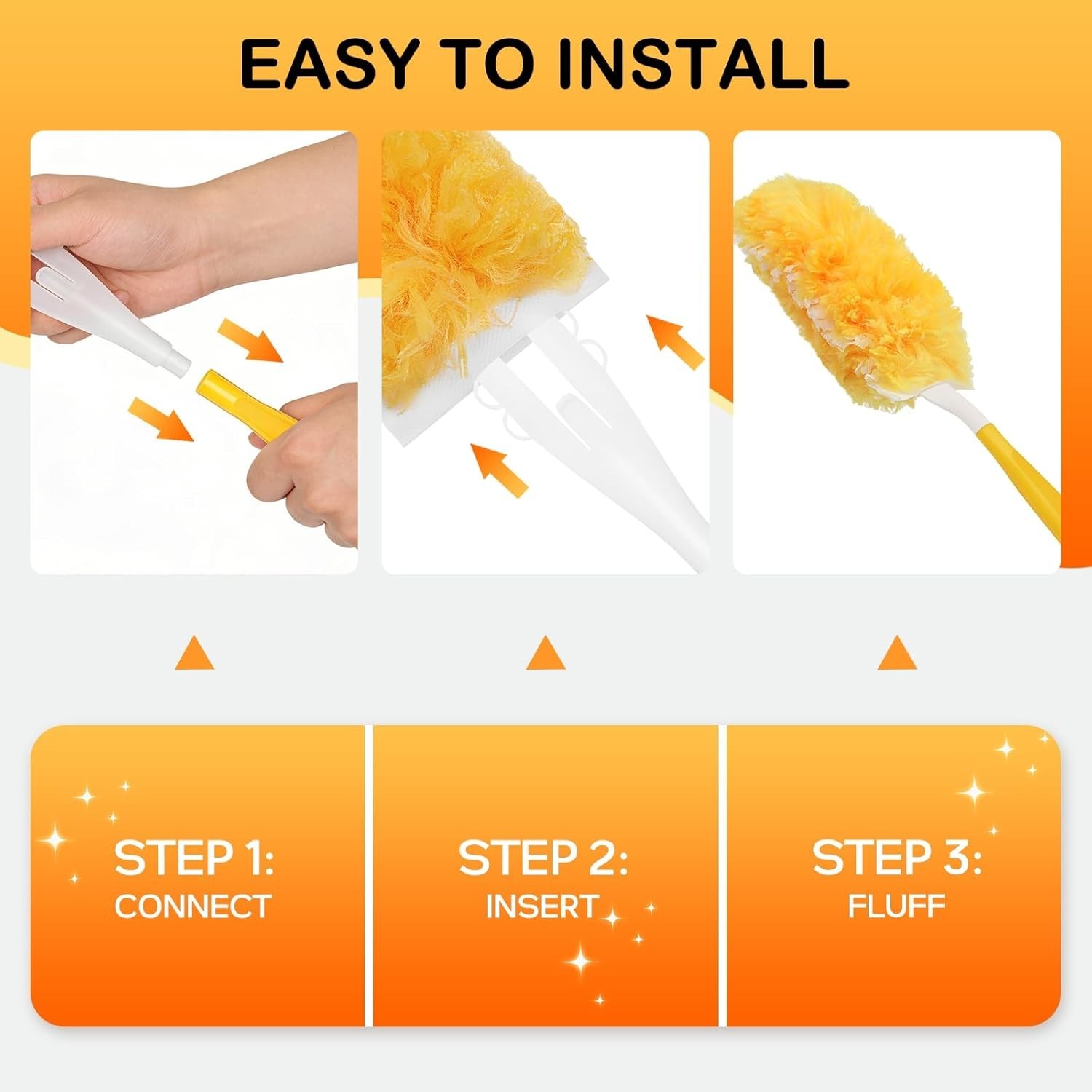 30 Count Duster Refills Compatible with Swiffer Dusters for Cleaning with 1 Hand