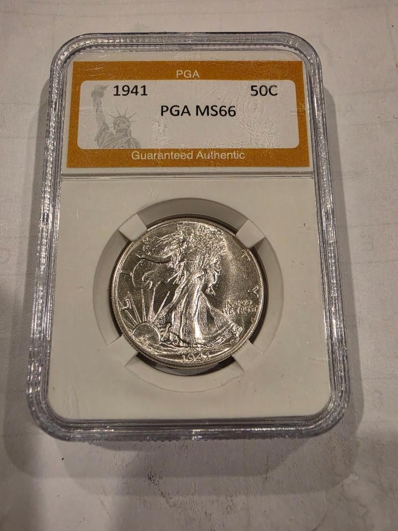 1941 Walking Liberty Half Dollar MS66