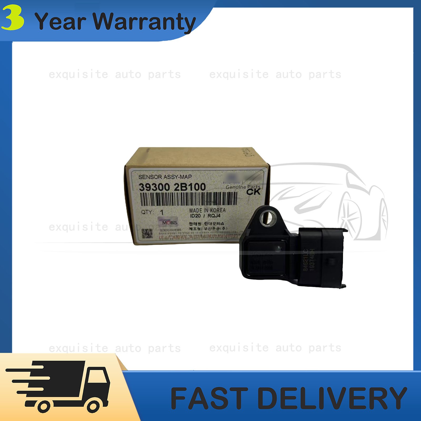 US STOCK NEW HYUNDAI KIA MANIFOLD PRESSURE SENSOR MAP SENSOR 393002B100
