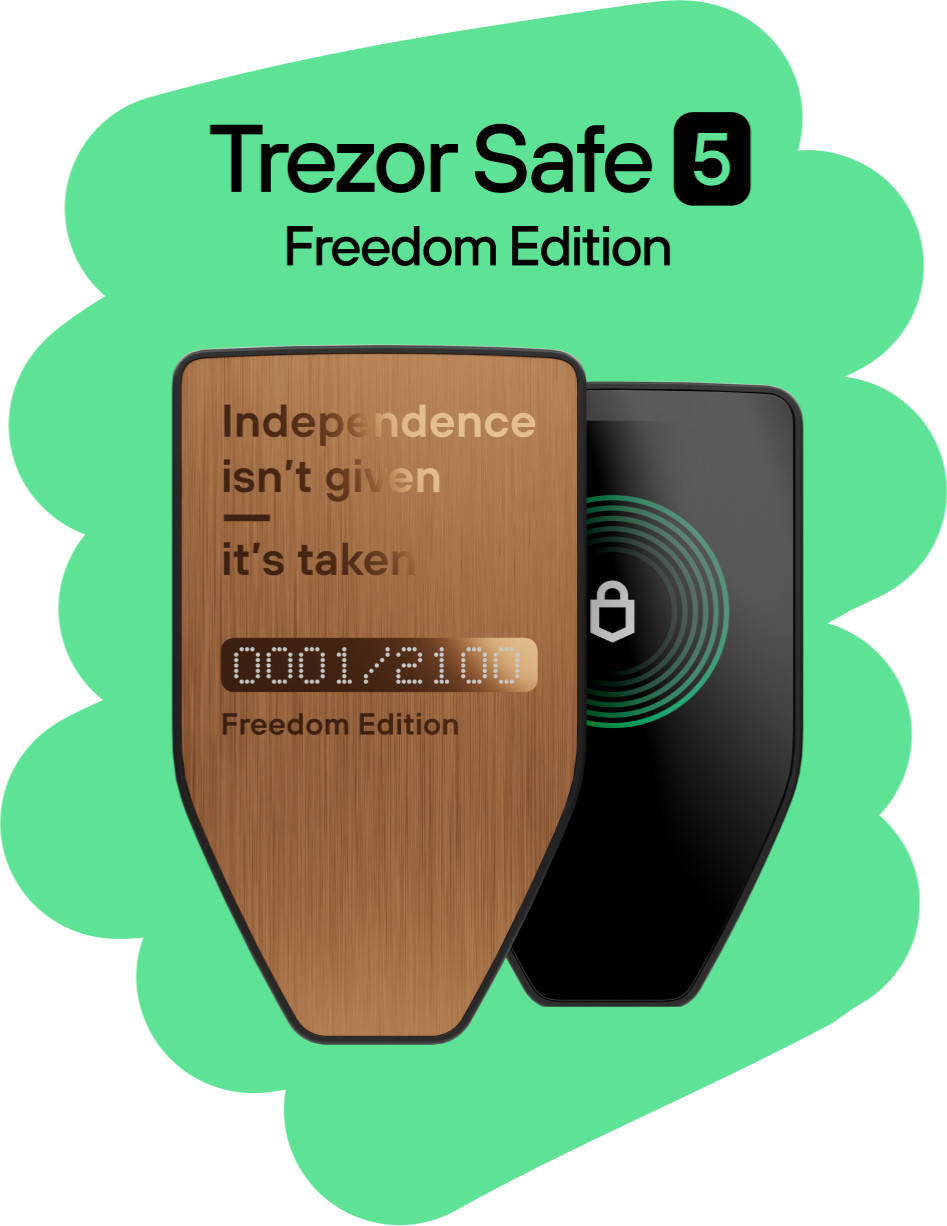 Trezor Safe 5 Freedom Edition - Only 2100 Ever Produced - Bitcoin Wallet