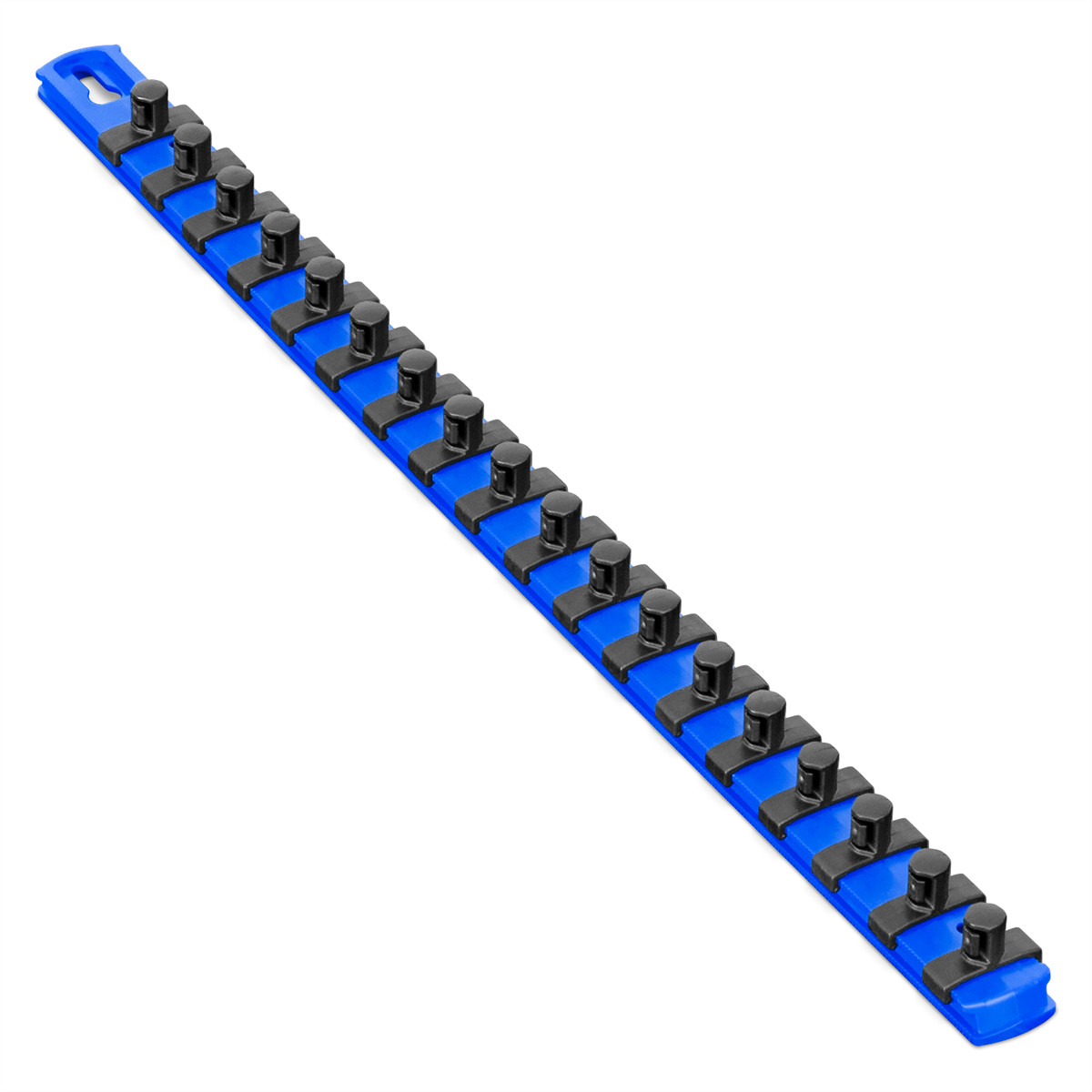 Ernst Mfg. 18&rdquo; Socket Organizer and 18 Twist Lock Clips - Blue - 3/8&rdquo