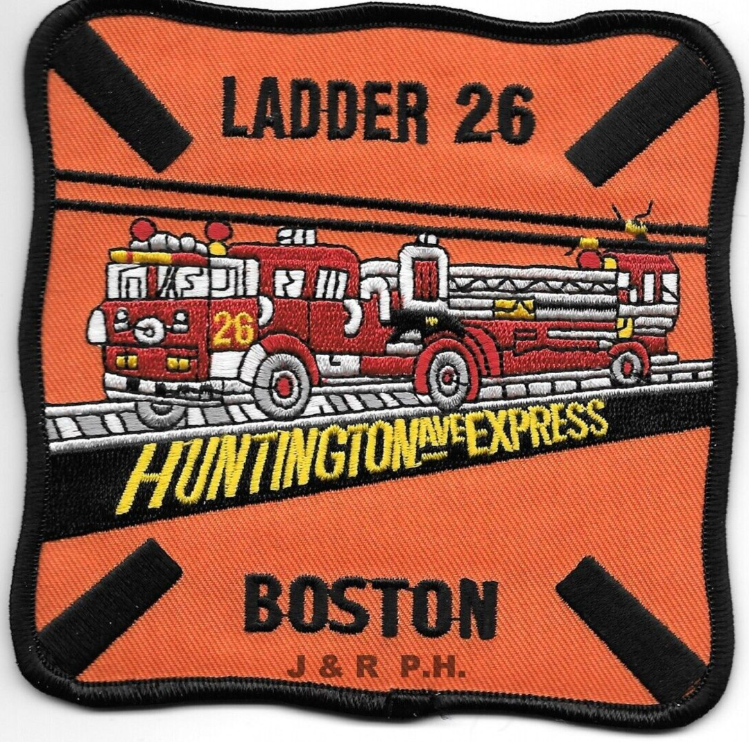 Boston  Ladder-26  "Huntington Express", MA (4.5" x 4.5" size) fire patch