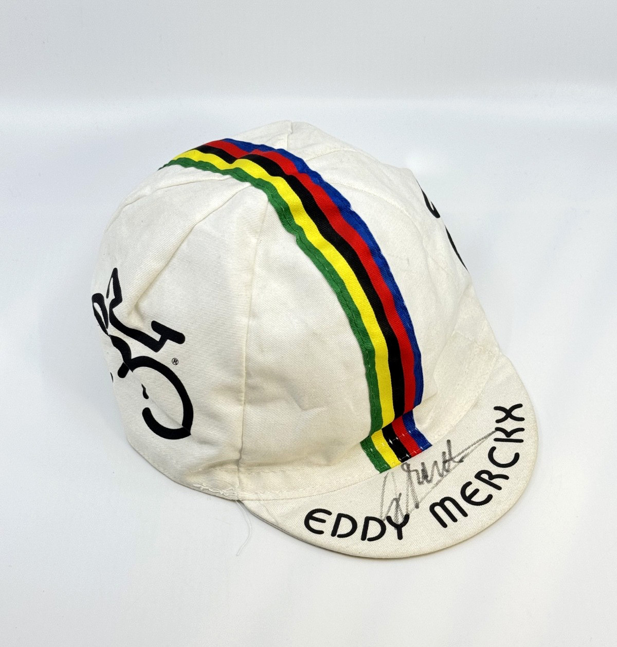 Vintage Eddy Merckx Signed Cycling Cap - Made in Italy