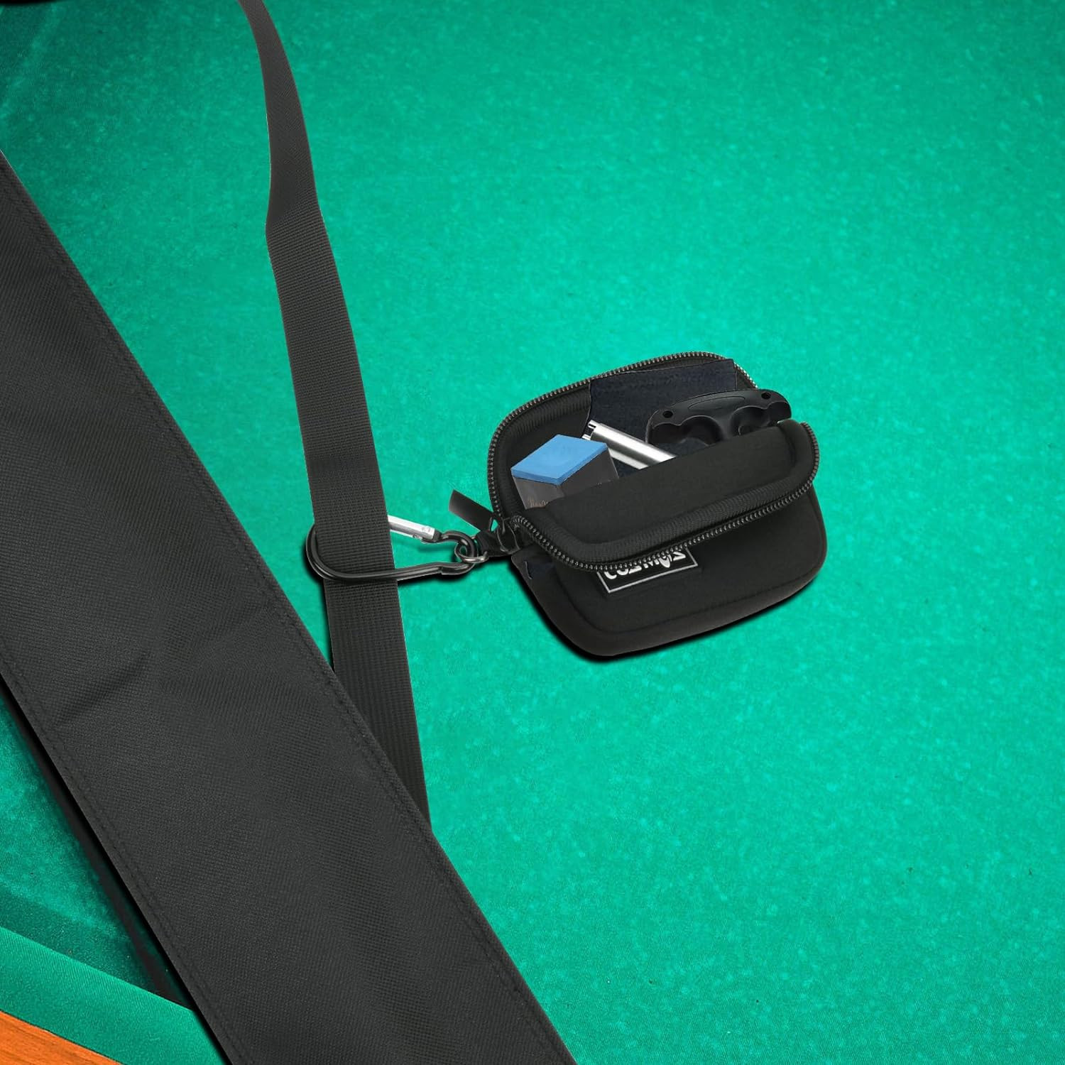 Cue Stick Carrying Bag for 1/2 Billiard Stick Storage, 32 Inches Black Color, wi