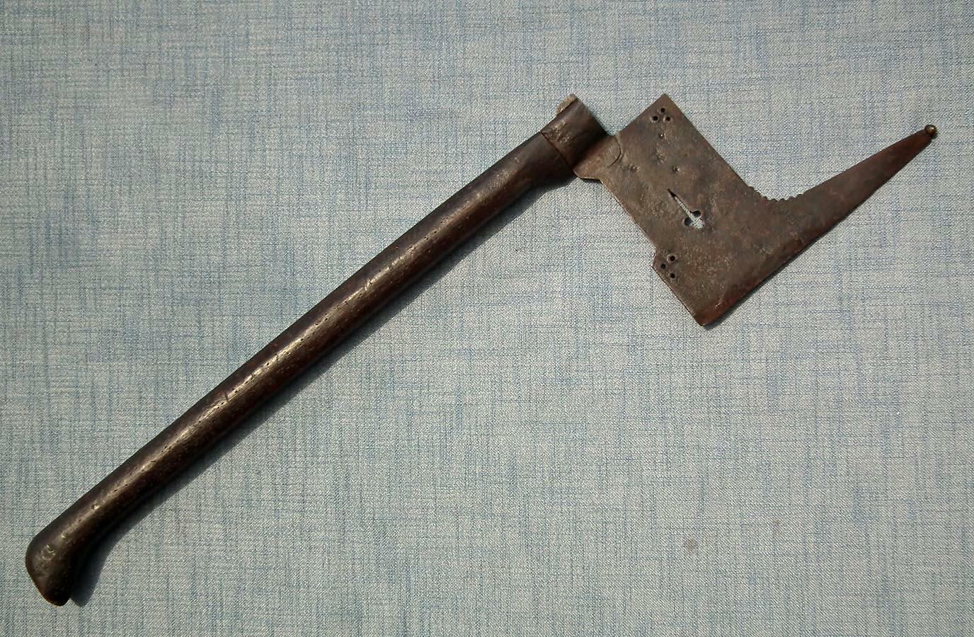 Antique 17th 18th Century German Saxon Miner's Guild Axe to sword rapier dagger