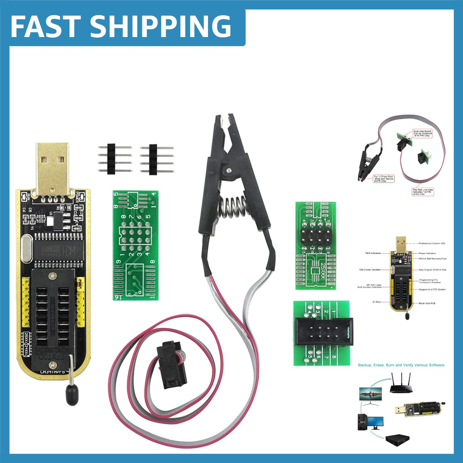 BIOS Programming Made Easy: SOIC8 Clip & CH341A Programmer with Tutorial