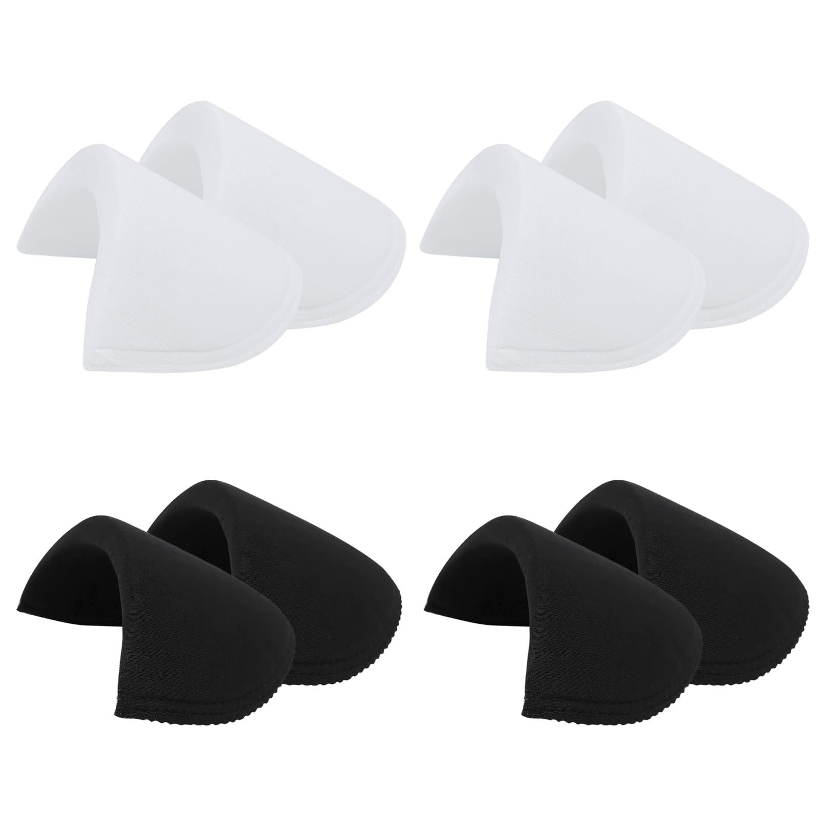 4 Pairs Covered Set-in Shoulder Pads Sewing Foam Pads Sponge Shoulder Pad Sho...
