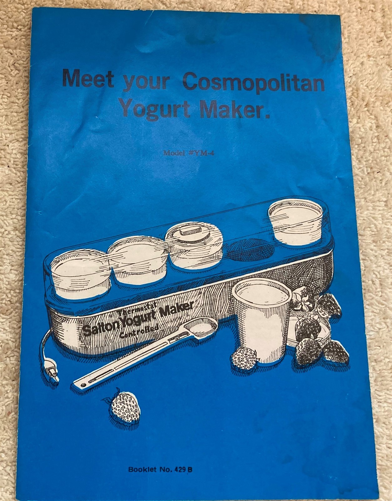 Vintage Salton's 1976 Meet Your Cosmopolitan Yogurt Maker Booklet