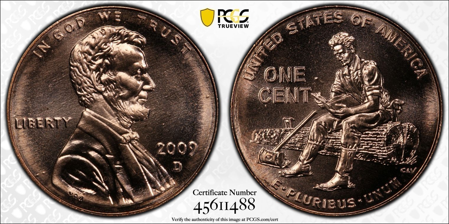 2009 Lincoln Formative Years Cent - PCGS MS66RD with Goldshield Trueview