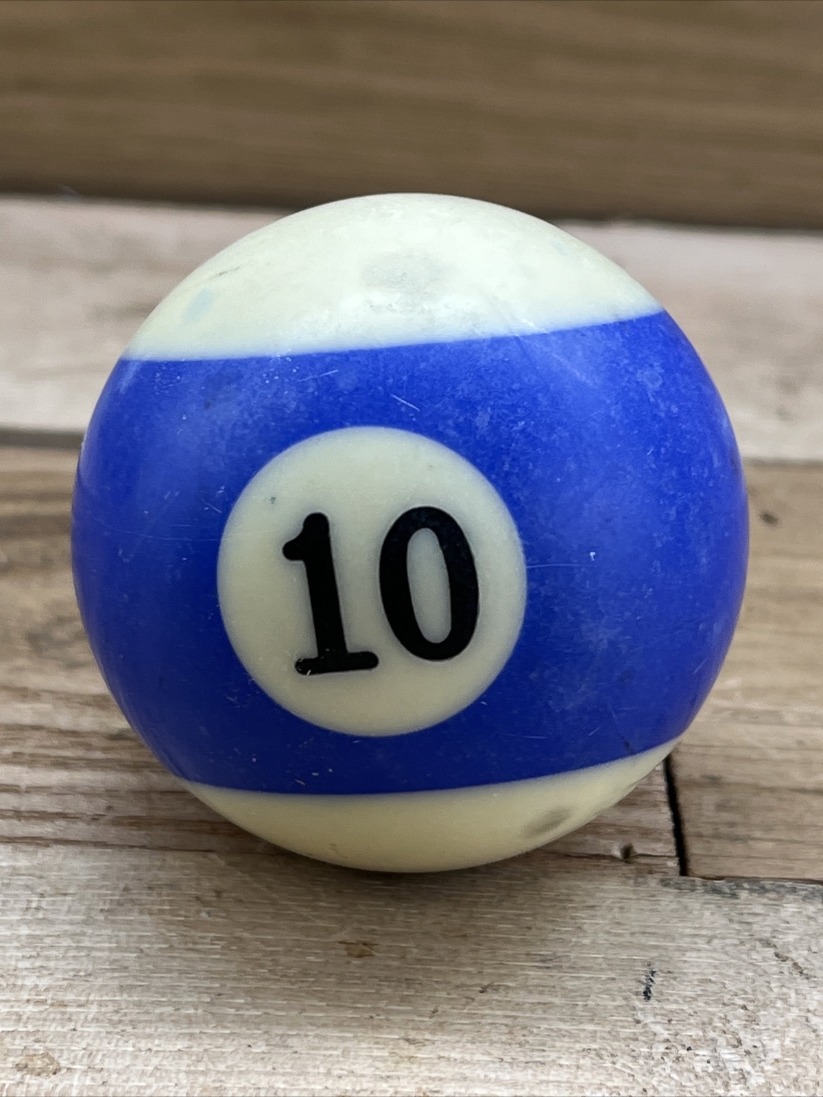 Vintage Crest Single replacement pool ball 2 1/4 number # 10 Blue White Ten