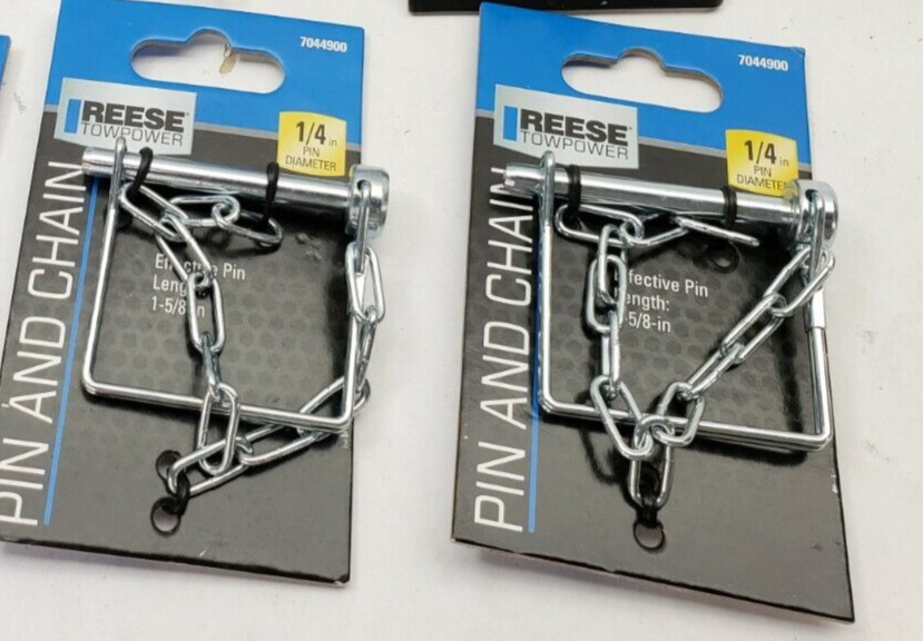LOT OF 2 PINTLE PIN & CHAIN by REESE MfrPartNo 7044900 , 7068820 1/4