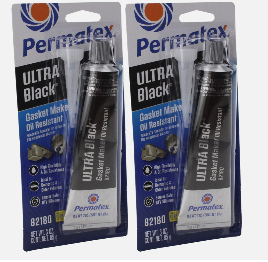 Permatex Set of 2 Ultra Black Maximum Oil Resistance RTV Silicone Gasket Maker
