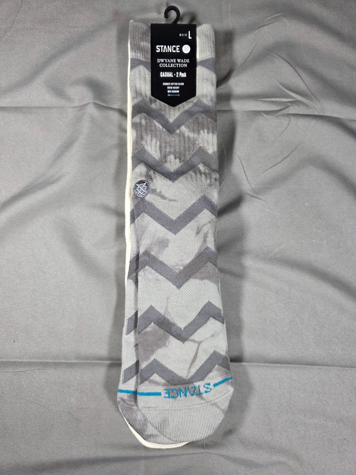 NWT Stance 2 Pack Dwyane Wade Collection Crew Socks Size Large 6-12 See Photos
