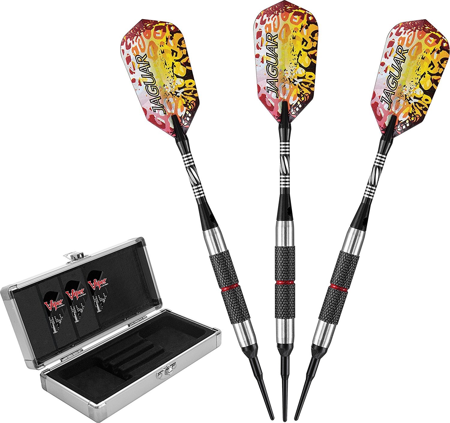 Viper Jaguar Tungsten Soft Tip Darts Silver Barrel 18 Grams