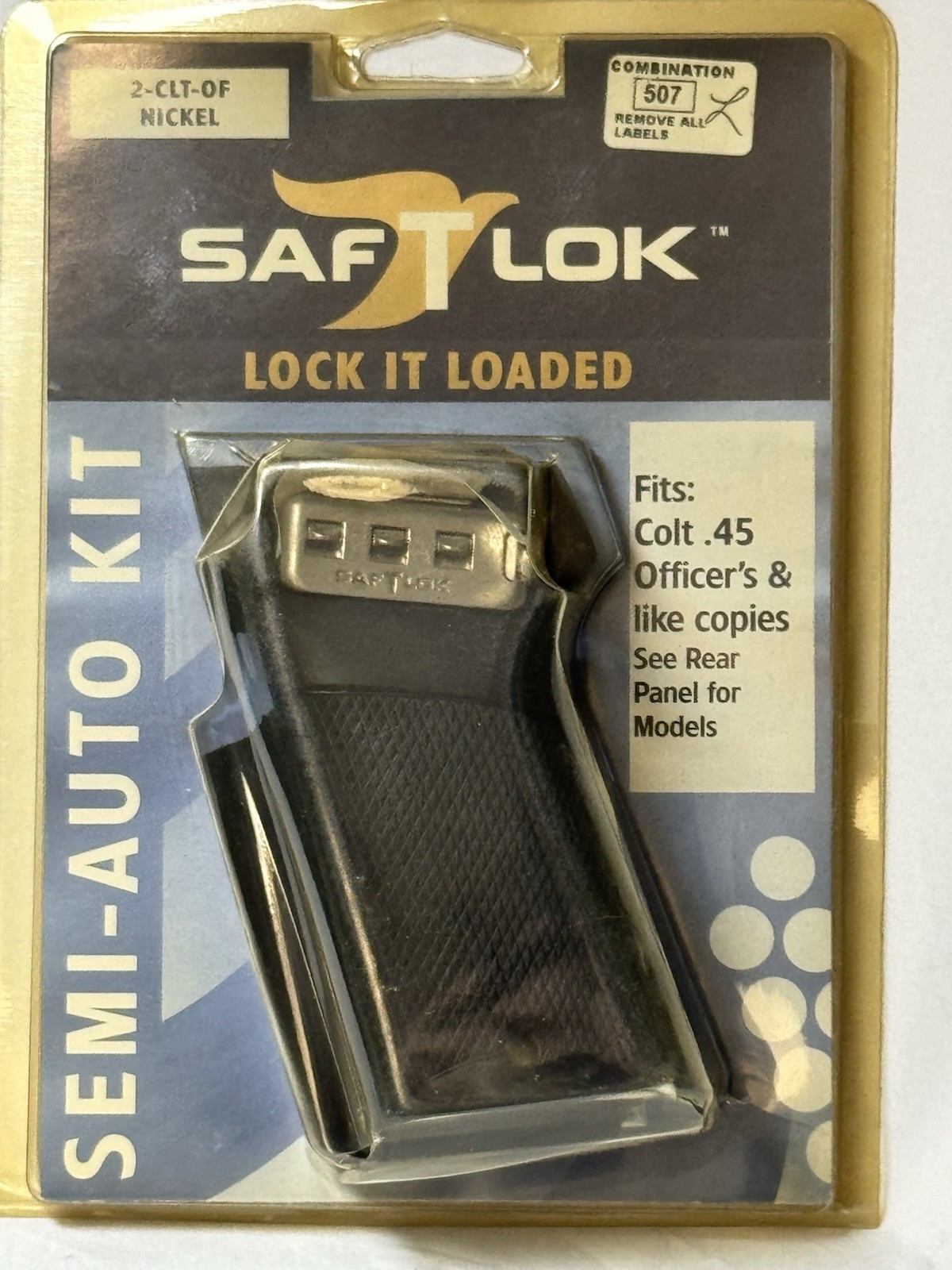 Saftlok Gun Lock For Colt Series Officers Model Pistol New Old Stock