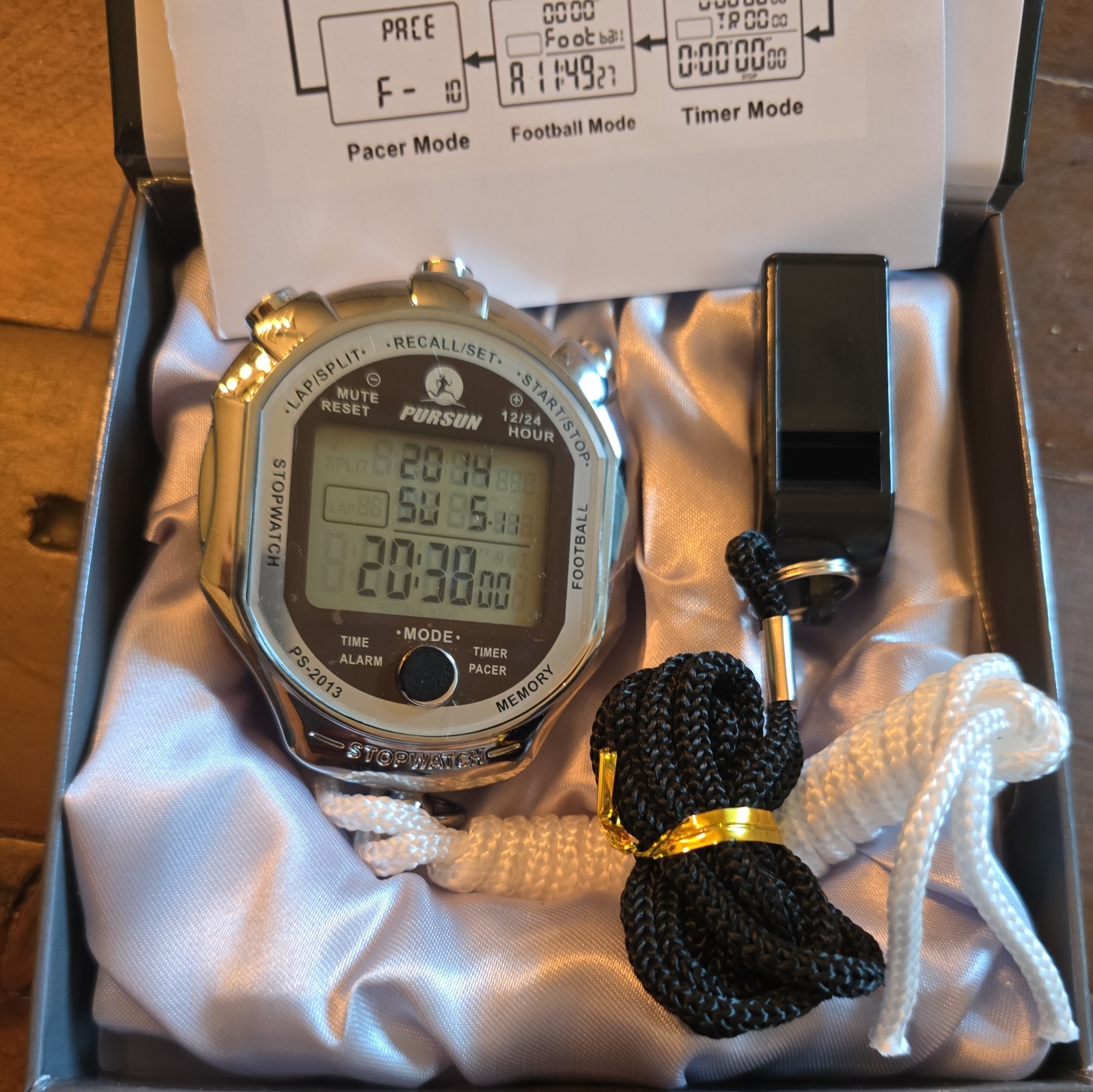 NEW PURSUN Stopwatch, Memory Digital Watch Stopwatch with Large Display, PS-1006