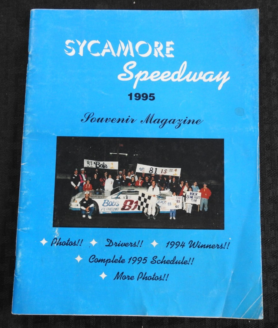 1995 Sycamore Speedway Stock Car Racing Program Dekalb Illinois Very Good