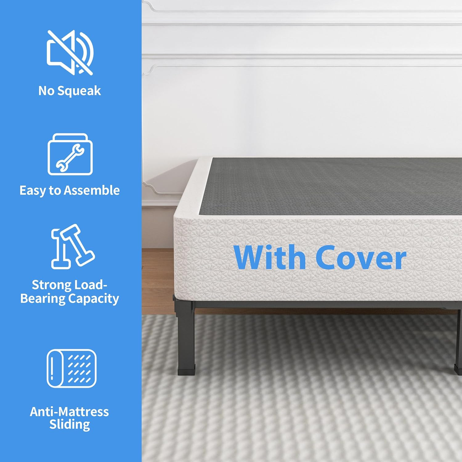 10" King Heavy Duty Metal Box Spring, 3500Lbs Capacity, Easy Assembly