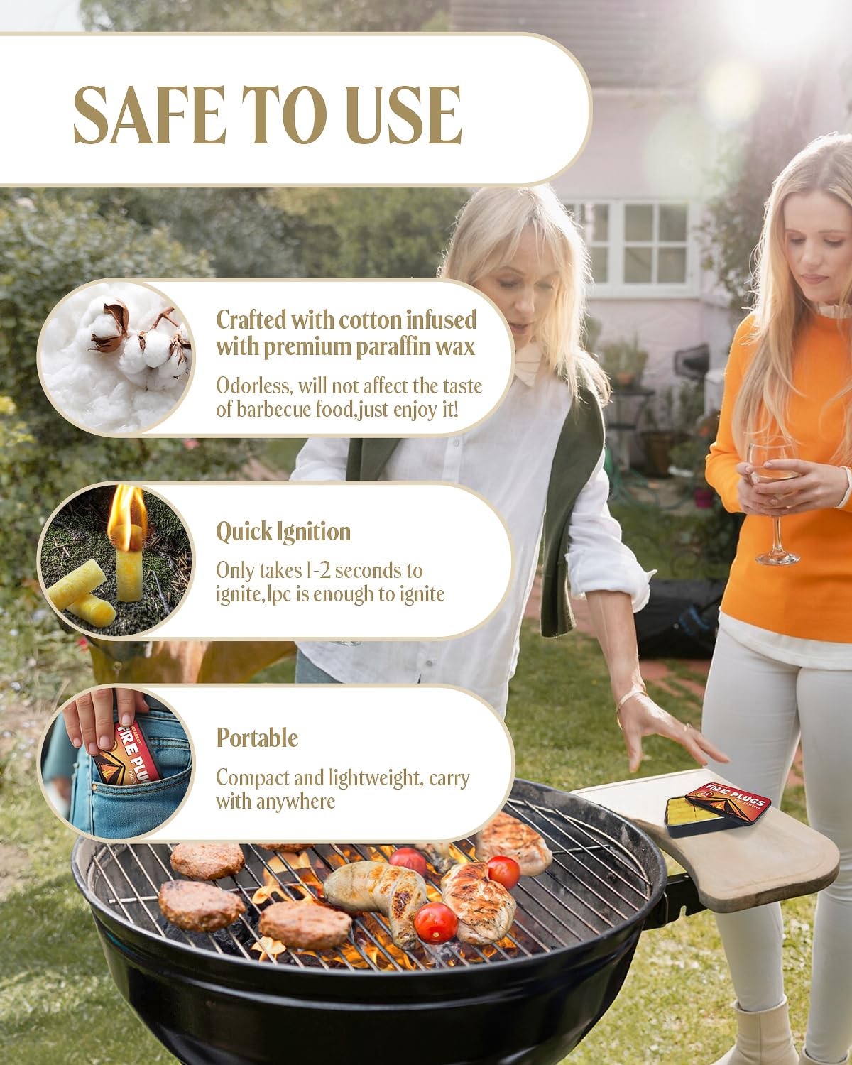 AWEASROY Fire Plugs Starters - Windproof Starter for 24, Yellow